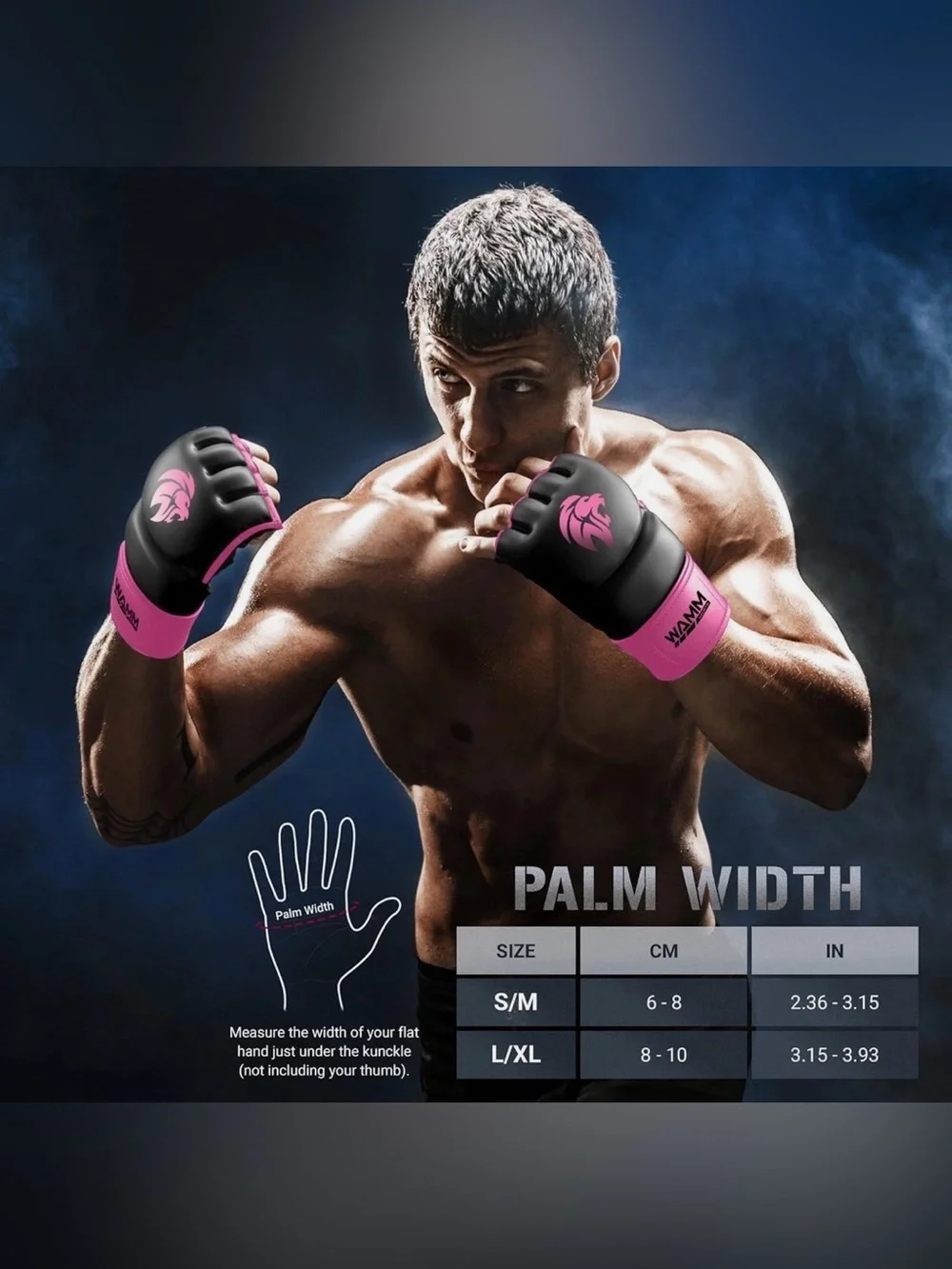 Women's Black & Pink MMA Training Gloves